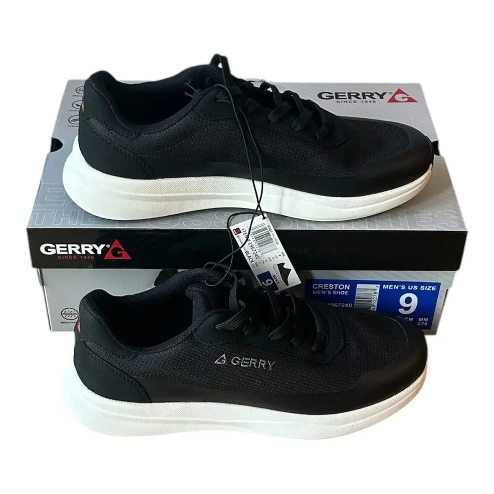 Gerry Men's Creston Shoe, Lightweight, Lace Up, Black, Size 9